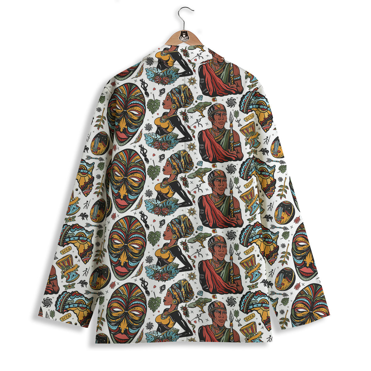 Ethnic Afro African Print Pattern Women's Blazer-grizzshop