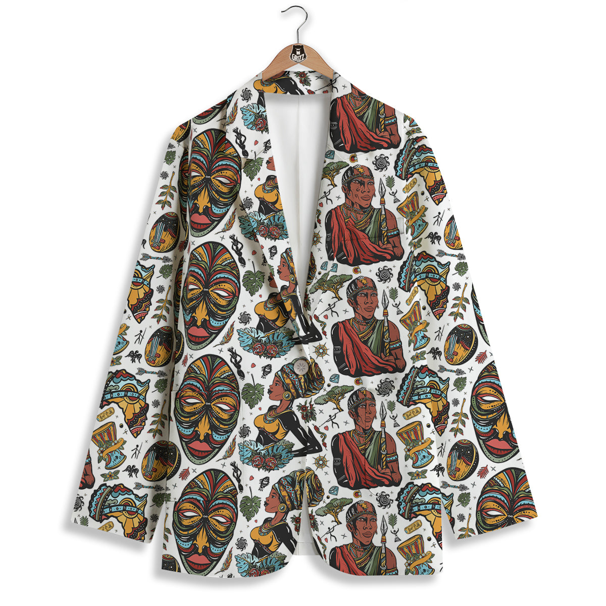 Ethnic Afro African Print Pattern Women's Blazer-grizzshop