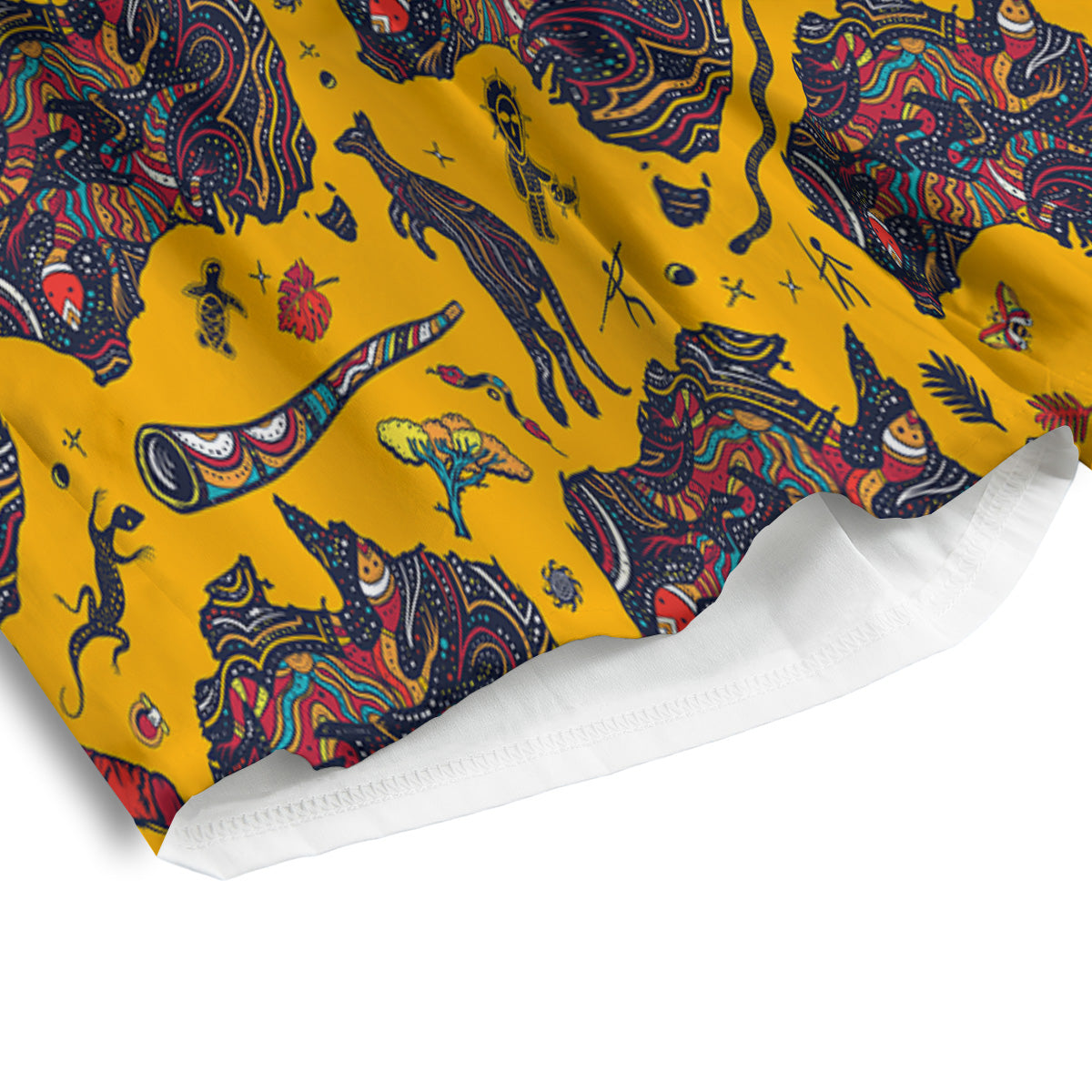 Ethnic Australian Map Tattoo Print Pattern Men's Athletic Shorts