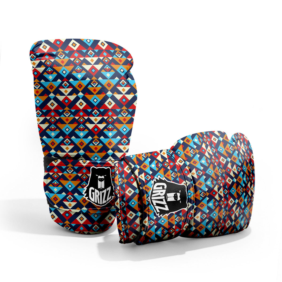 Ethnic Boho Colorful Print Pattern Pro Boxing Glove