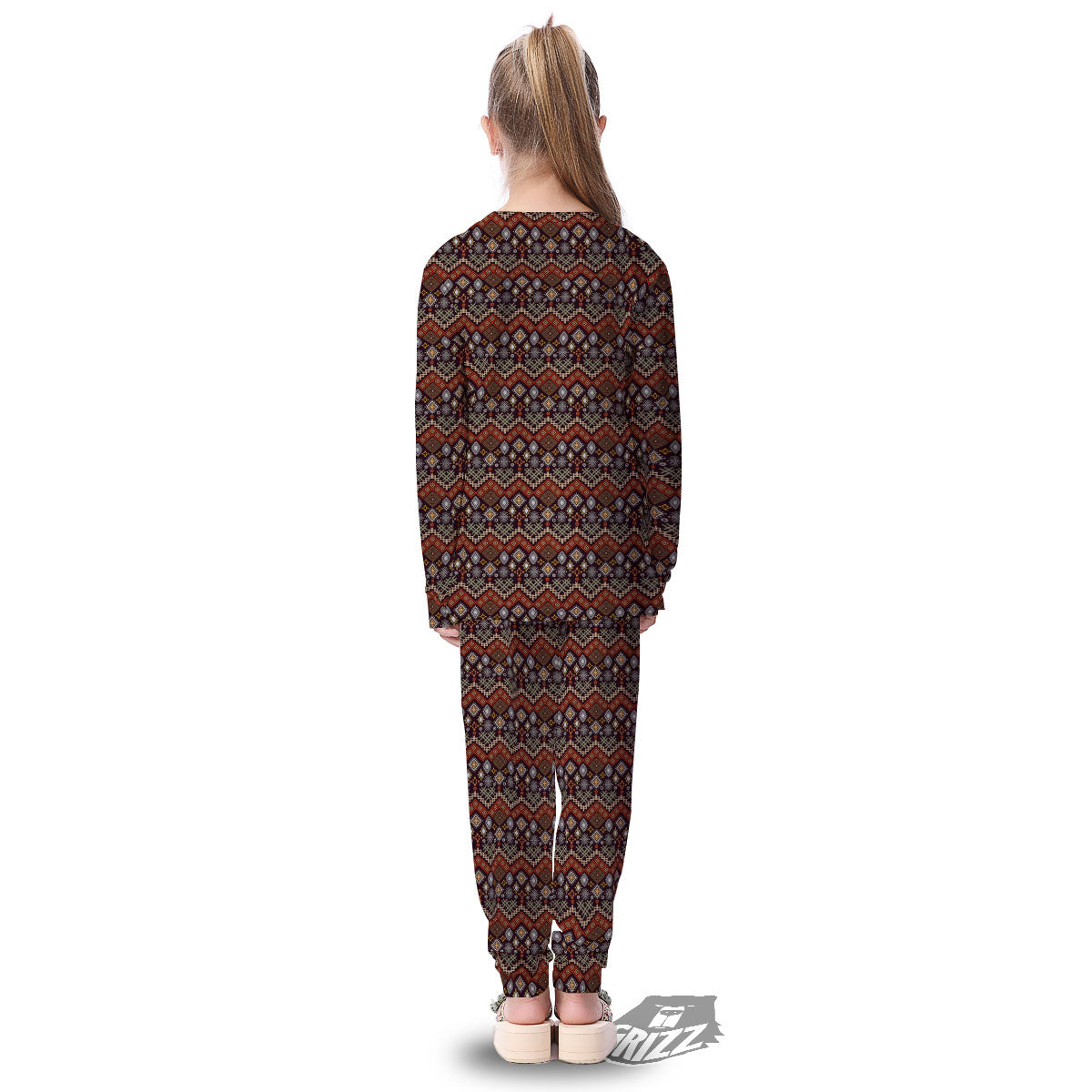 Ethnic Boho Print Pattern Kid's Pajamas-grizzshop