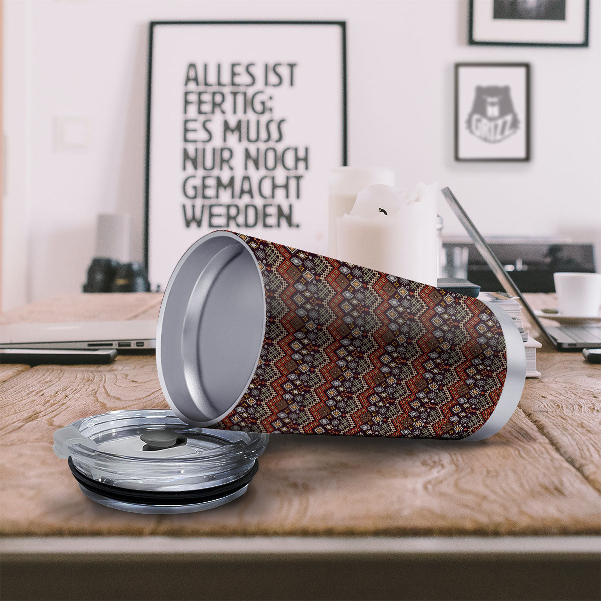 Ethnic Boho Print Pattern Tumbler-grizzshop