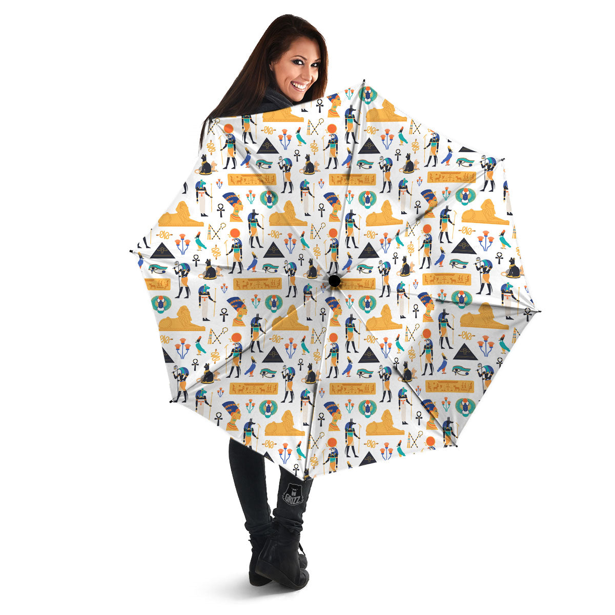 Ethnic Egyptian Print Pattern Umbrella-grizzshop