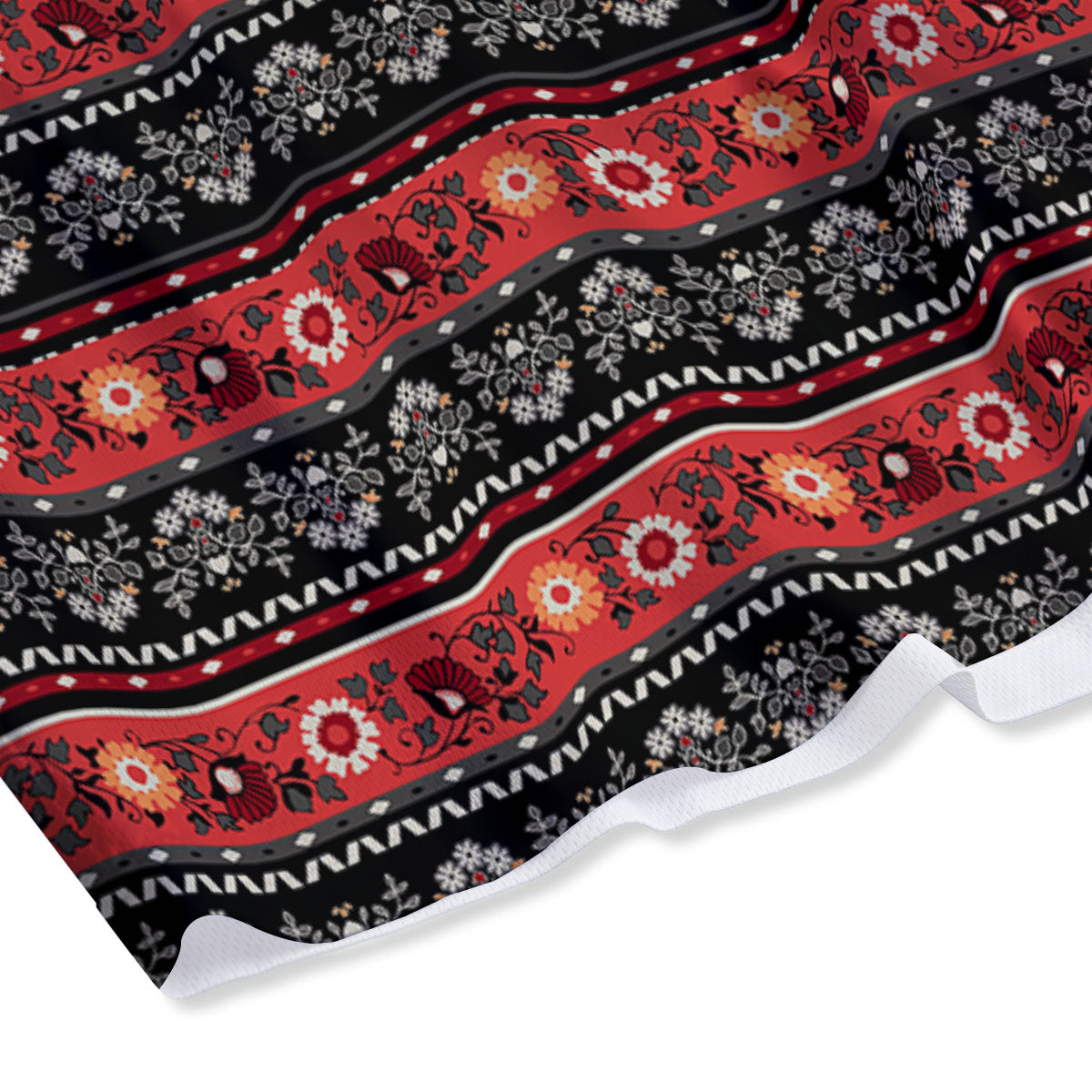 Ethnic Floral Print Pattern Mesh Shorts