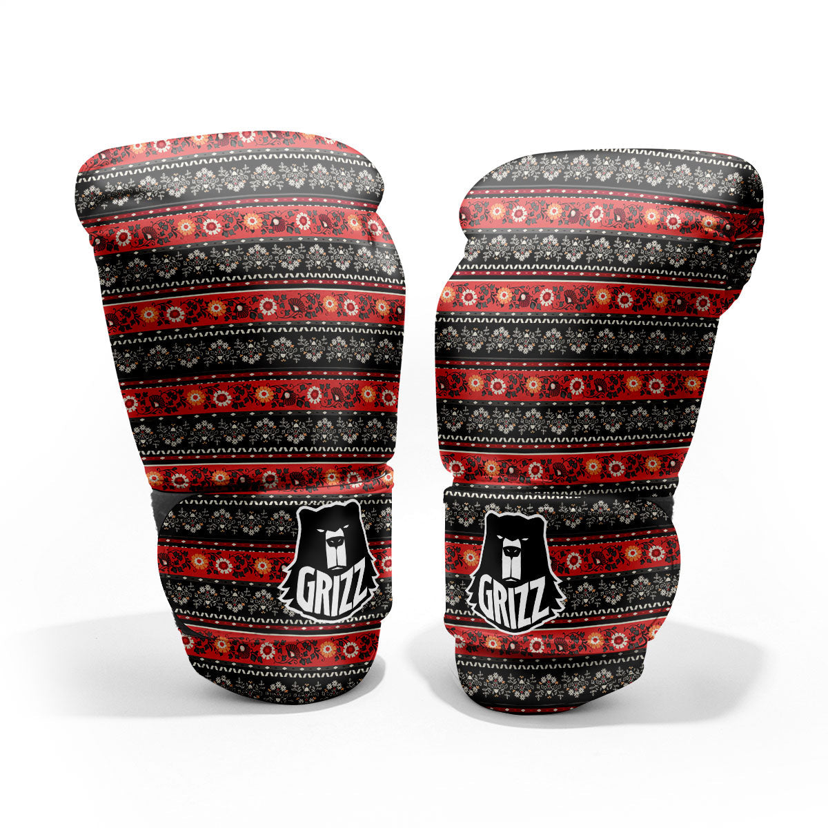 Ethnic Floral Print Pattern Pro Boxing Glove