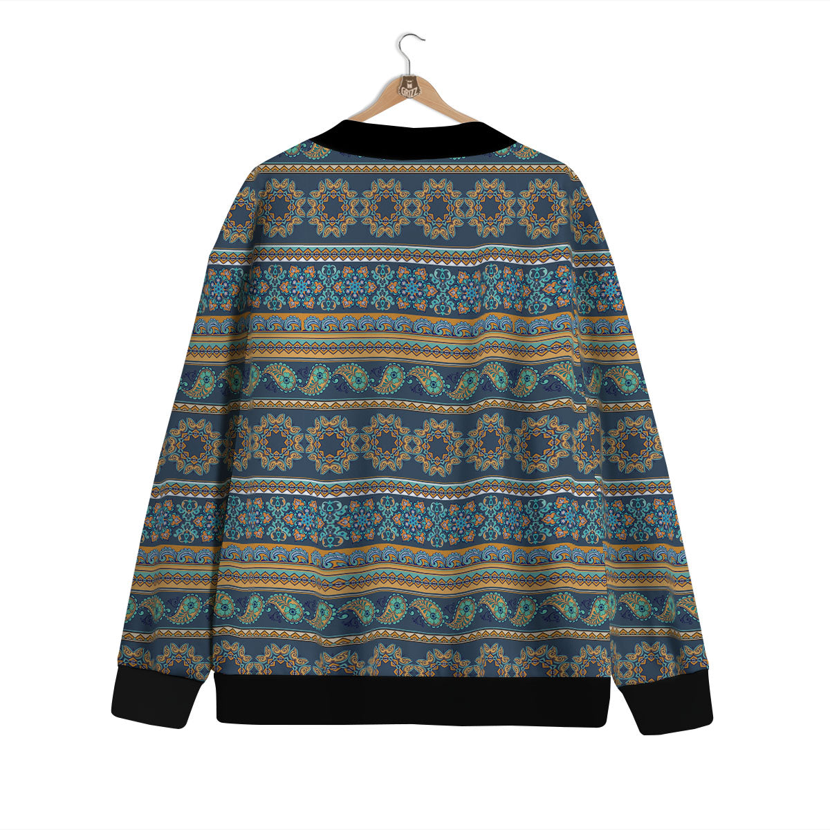 Ethnic Indian Print Pattern Cardigan-grizzshop