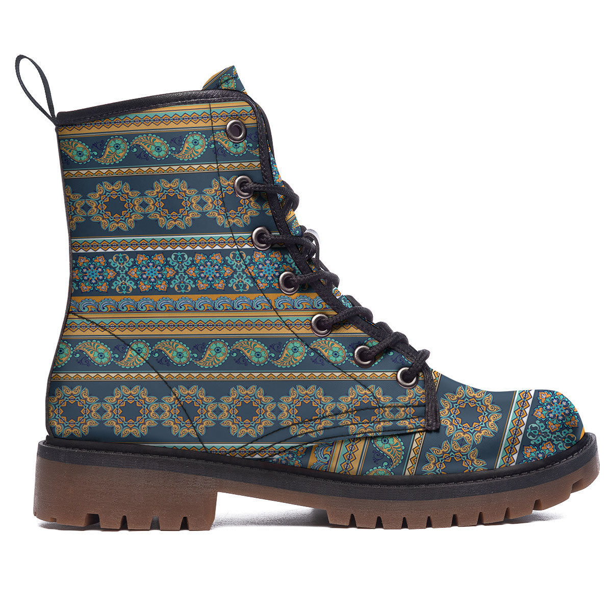 Ethnic Indian Print Pattern Work Boots-grizzshop