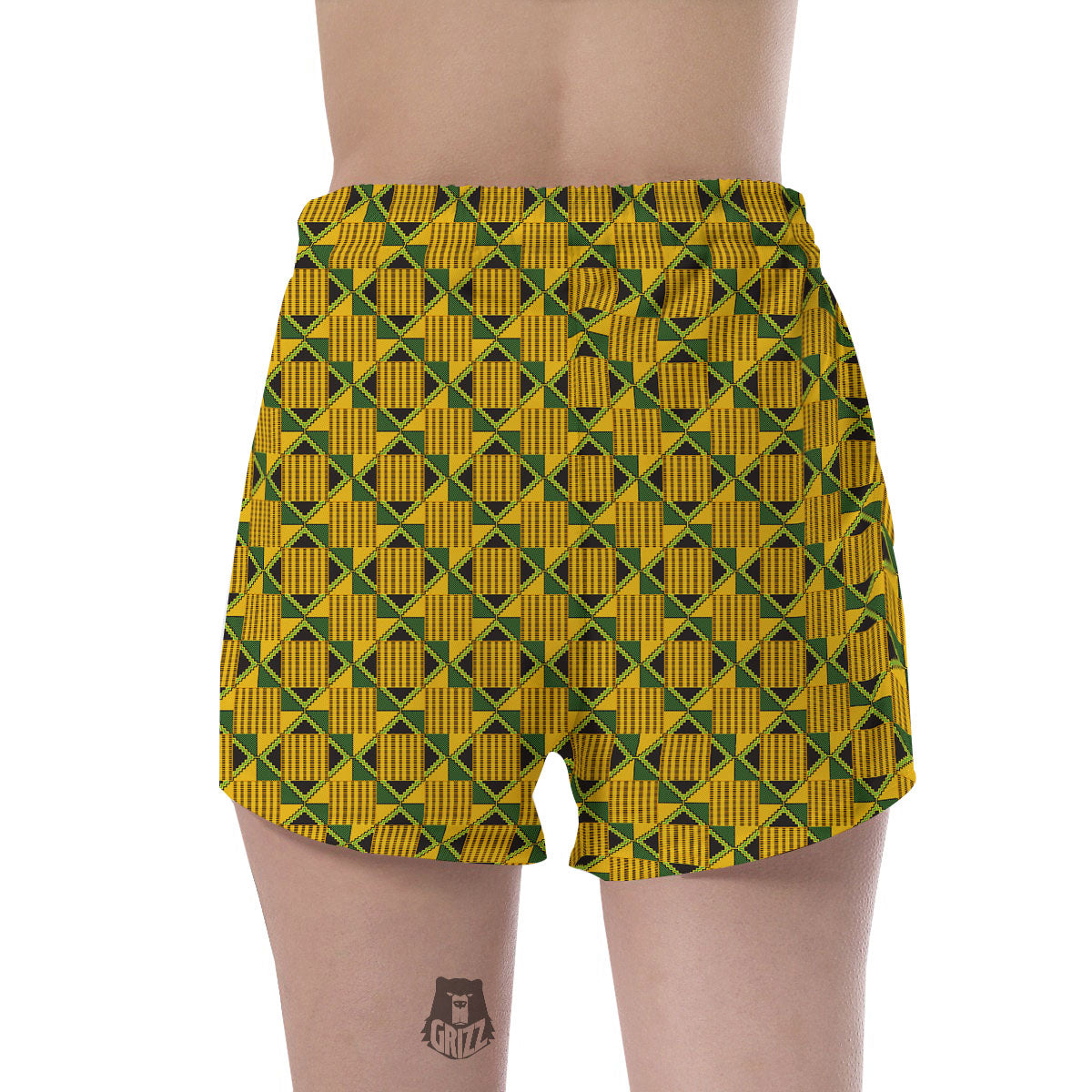 Ethnic Kente Print Pattern Women's Shorts-grizzshop