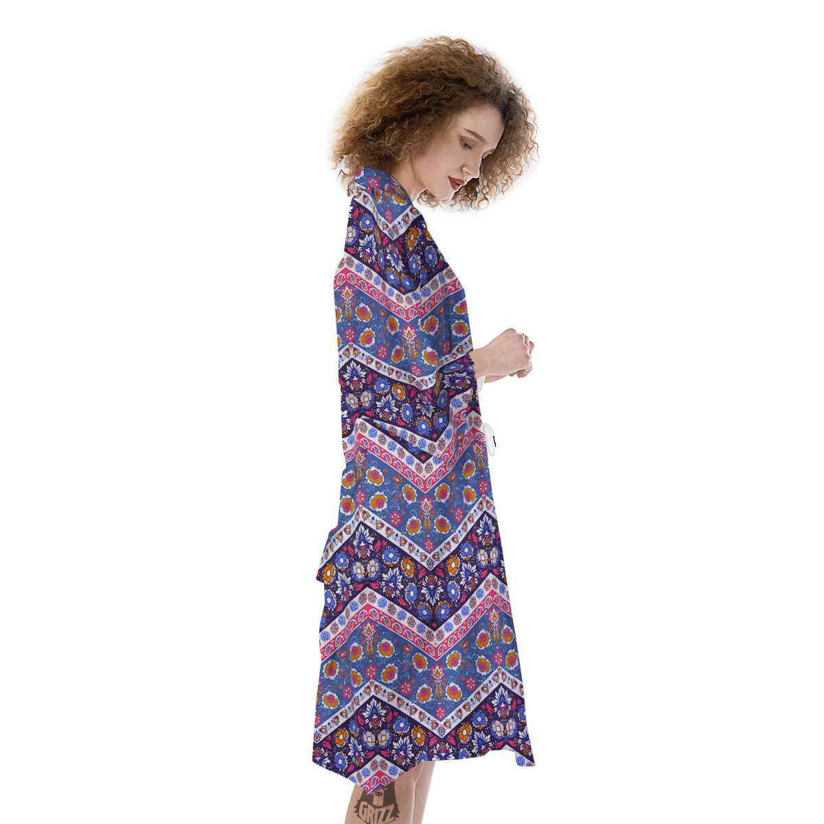 Ethnic Mandala And Indian Paisley Print Pattern Kimono-grizzshop