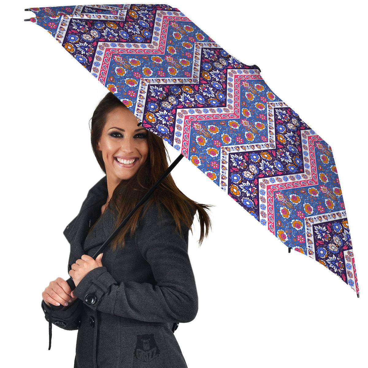 Ethnic Mandala And Indian Paisley Print Pattern Umbrella-grizzshop