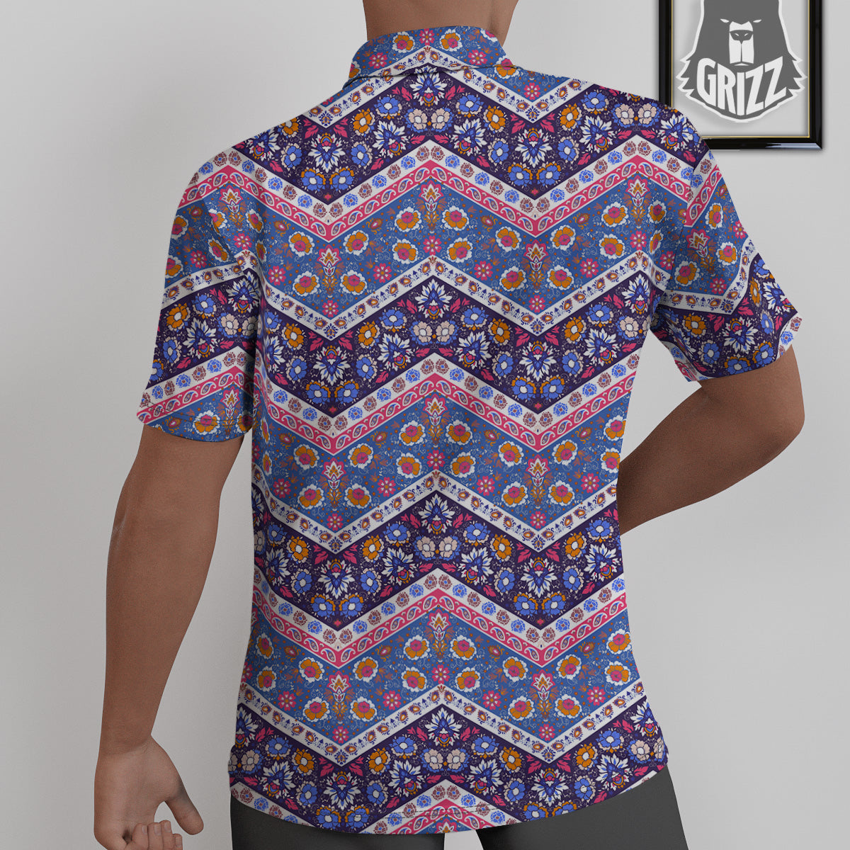 Ethnic Mandala And Indian Paisley Print Pattern Untucked Shirts-grizzshop