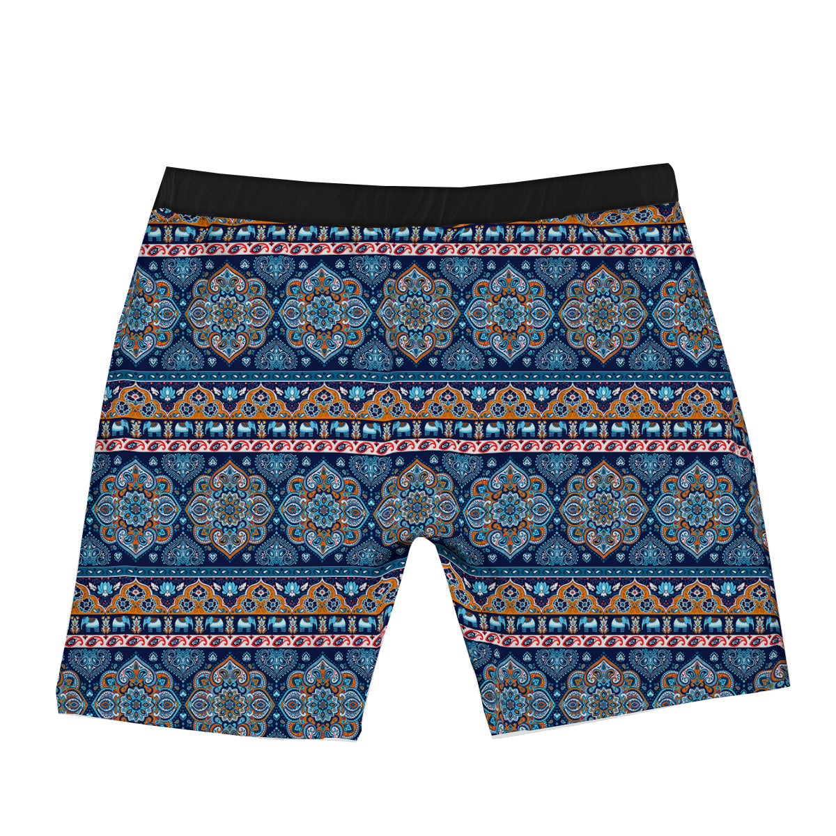 Ethnic Mandala Blue Print Pattern Boxer Briefs-grizzshop