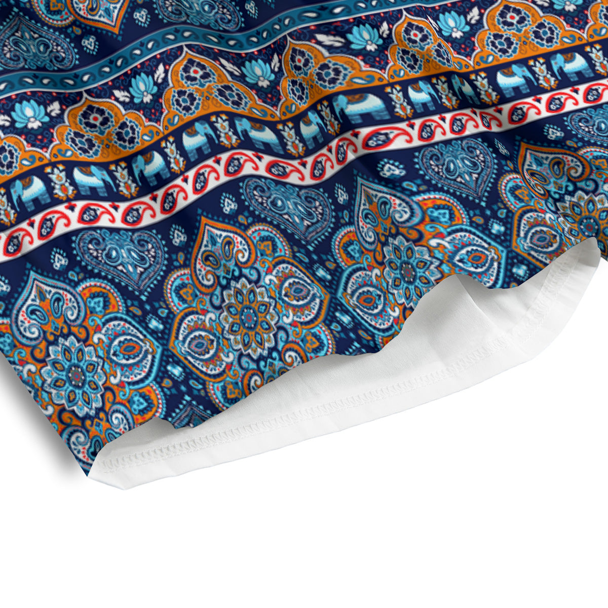 Ethnic Mandala Blue Print Pattern Men's Athletic Shorts