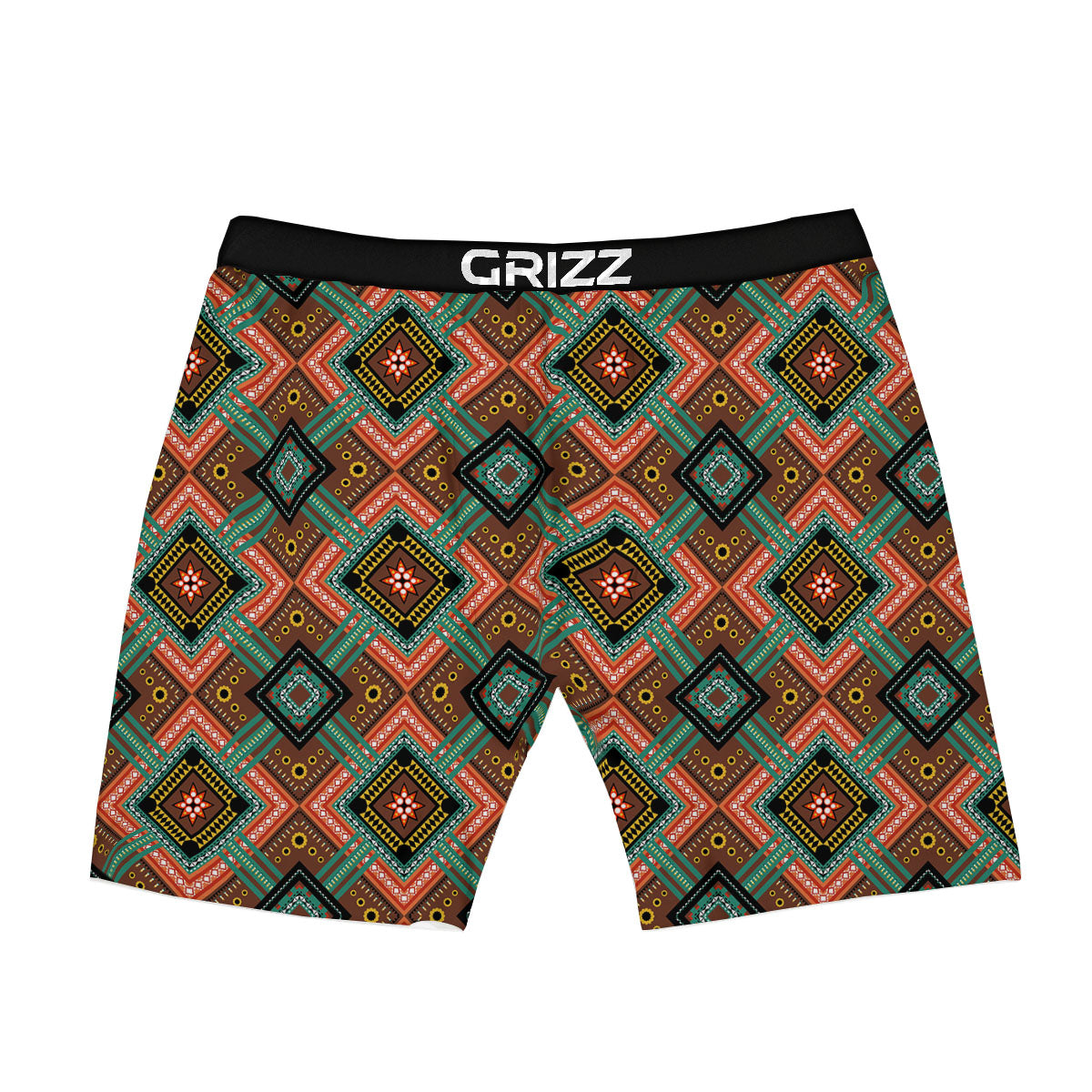 Ethnic Mandala Red Tribal Print Boxer Briefs-grizzshop