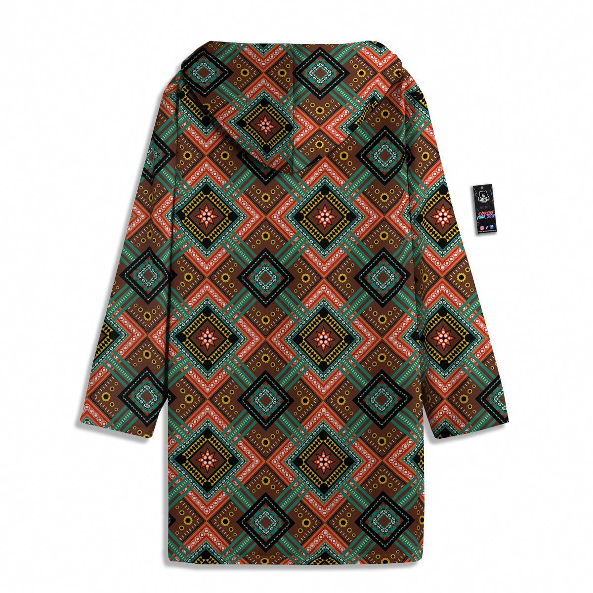Ethnic Mandala Red Tribal Print Men's Windbreaker Jacket-grizzshop