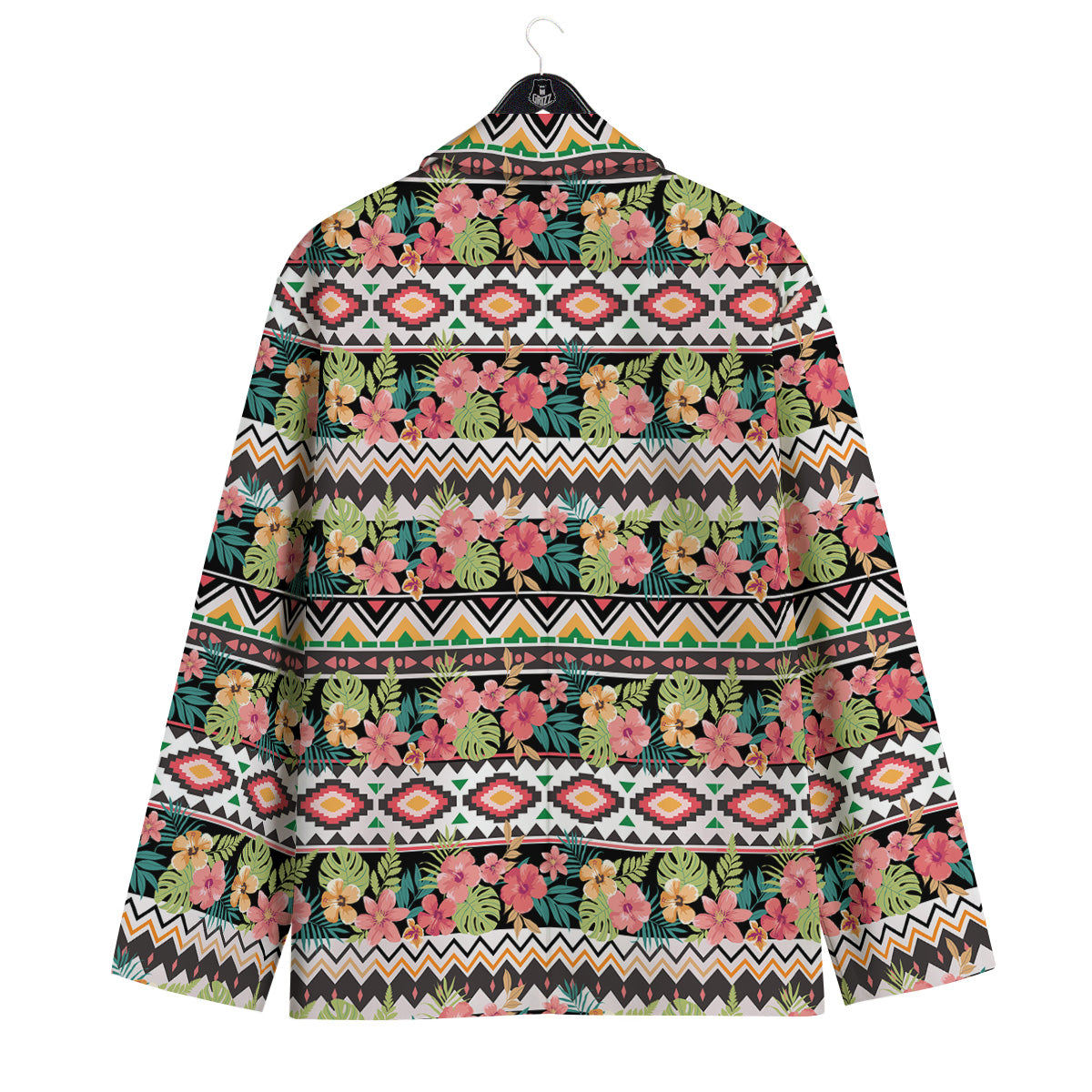 Ethnic Mix Tropical Flower Print Pattern Men's Sport Coat-grizzshop