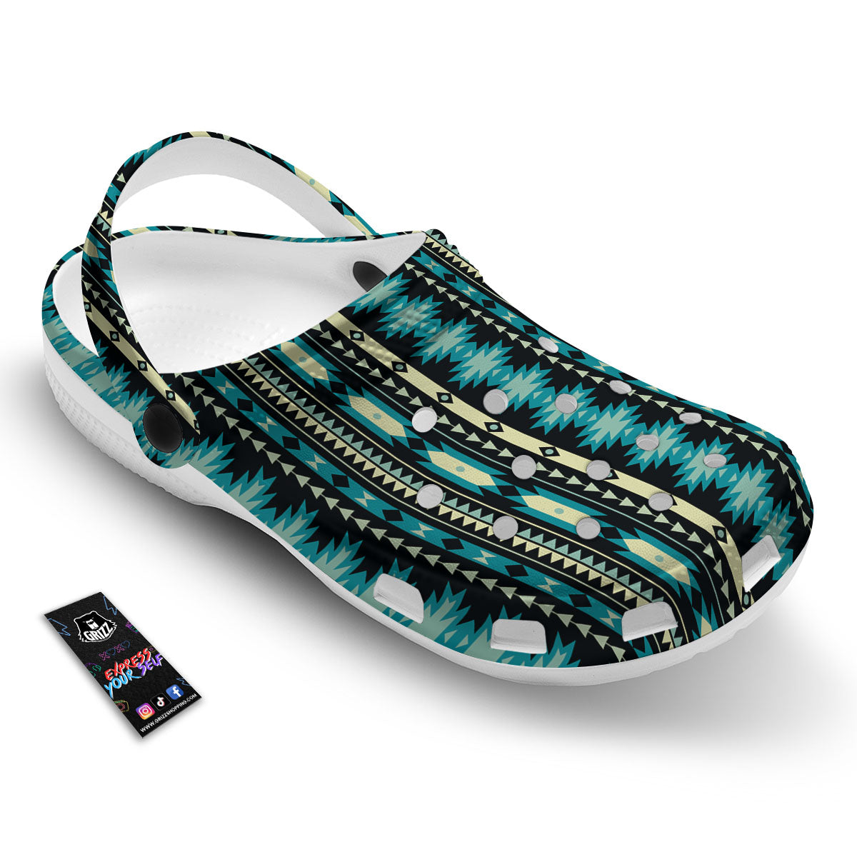 Ethnic Native Print Pattern Clog-grizzshop