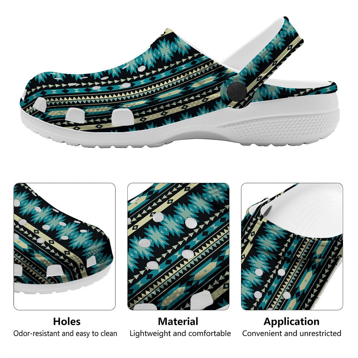 Ethnic Native Print Pattern Clog-grizzshop