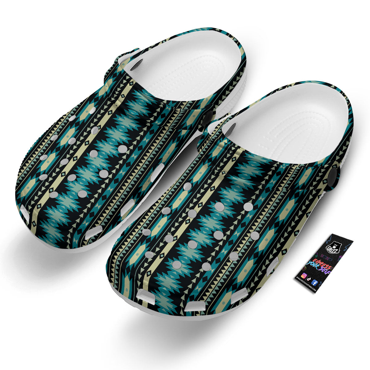 Ethnic Native Print Pattern Clog-grizzshop