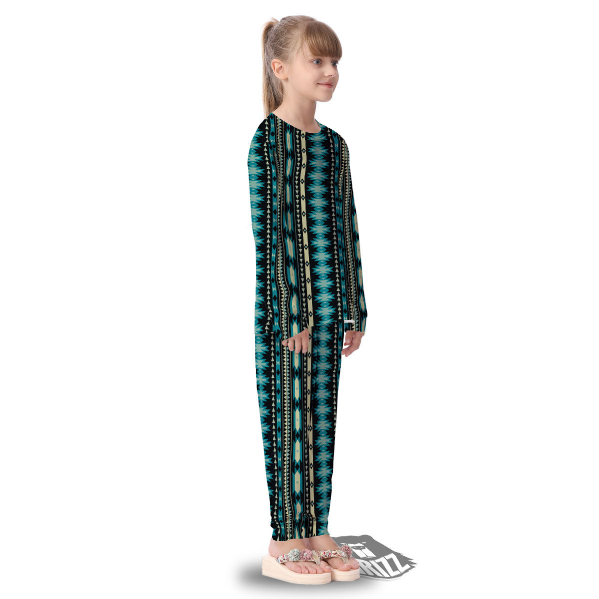 Ethnic Native Print Pattern Kid's Pajamas-grizzshop