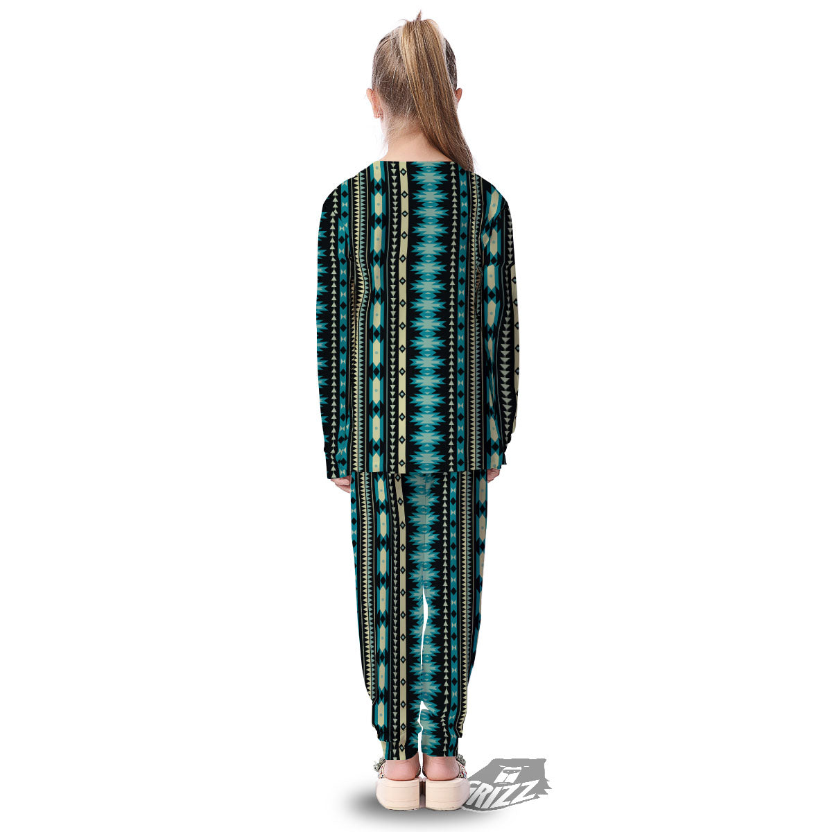Ethnic Native Print Pattern Kid's Pajamas-grizzshop