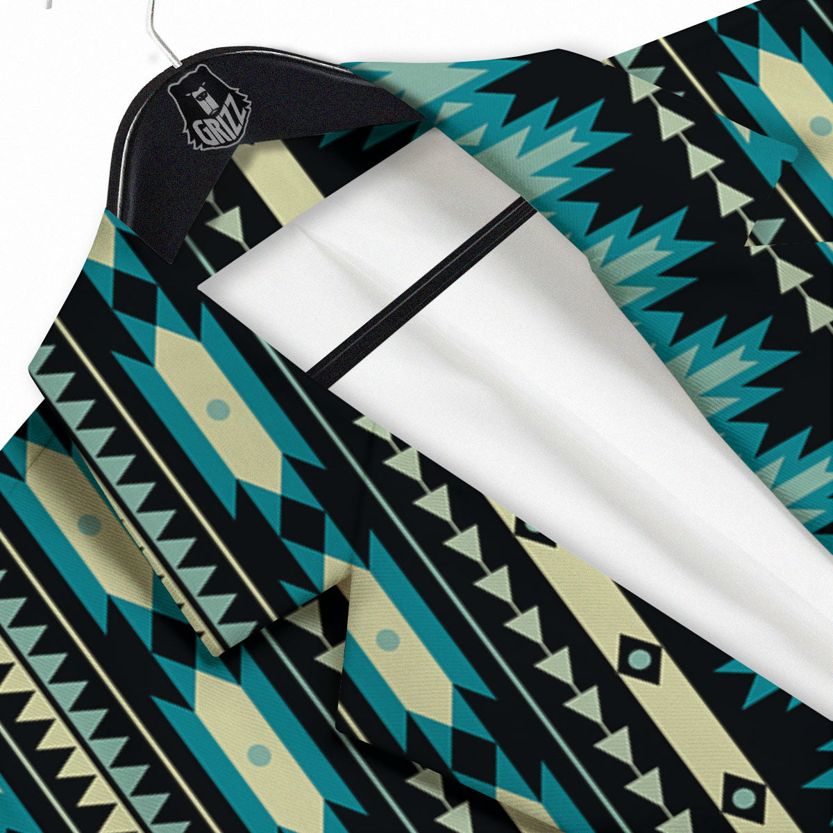 Ethnic Native Print Pattern Men's Sport Coat-grizzshop