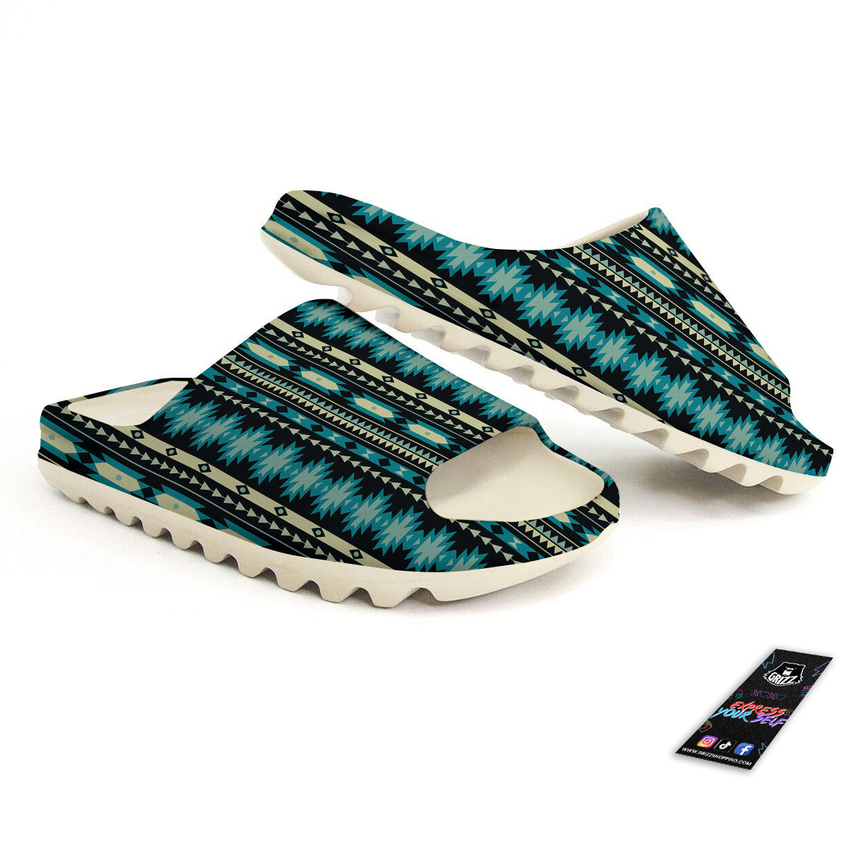 Ethnic Native Print Pattern Sandals-grizzshop