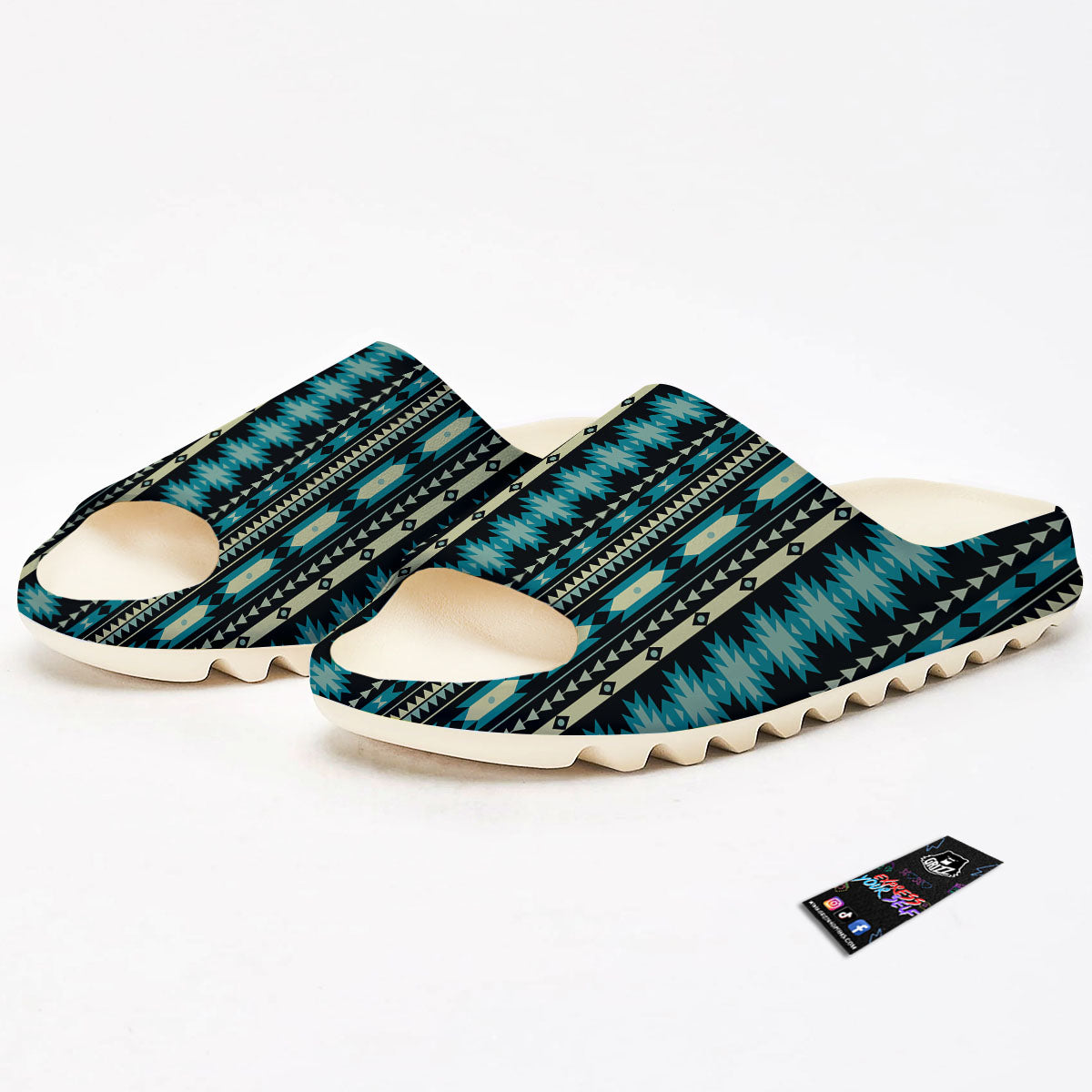 Ethnic Native Print Pattern Sandals-grizzshop