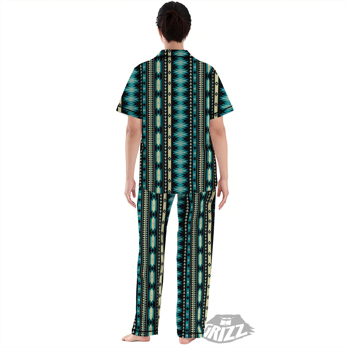Ethnic Native Print Pattern Women's Pajamas Set-grizzshop