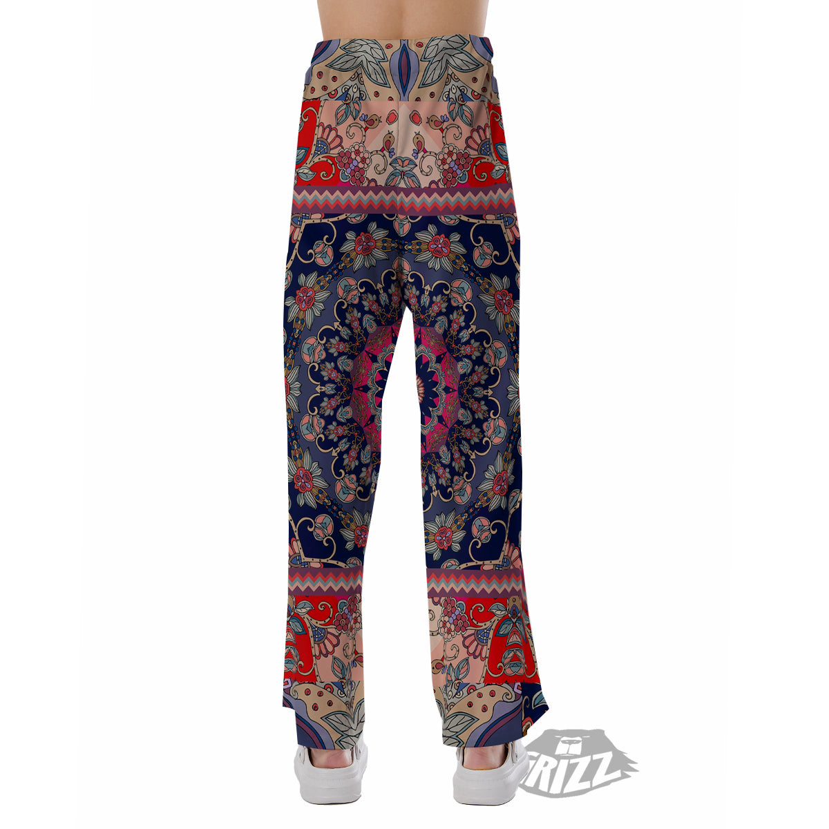 Ethnic Patchwork Square Print Pajama Pants-grizzshop