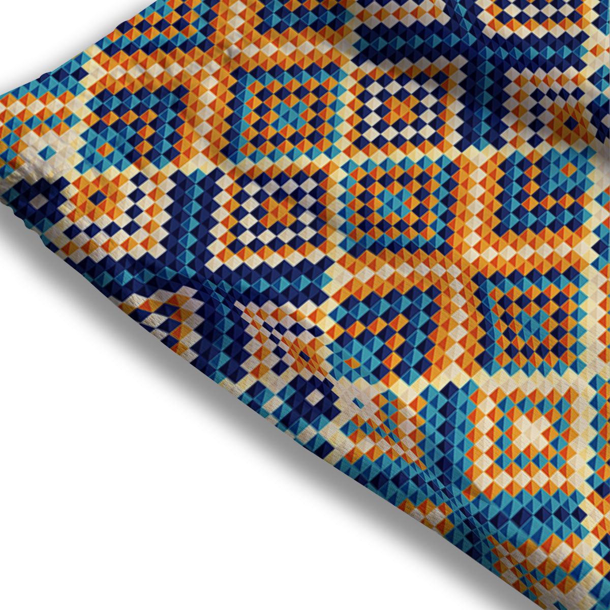 Ethnic Pixel Print Pattern Mesh Shorts