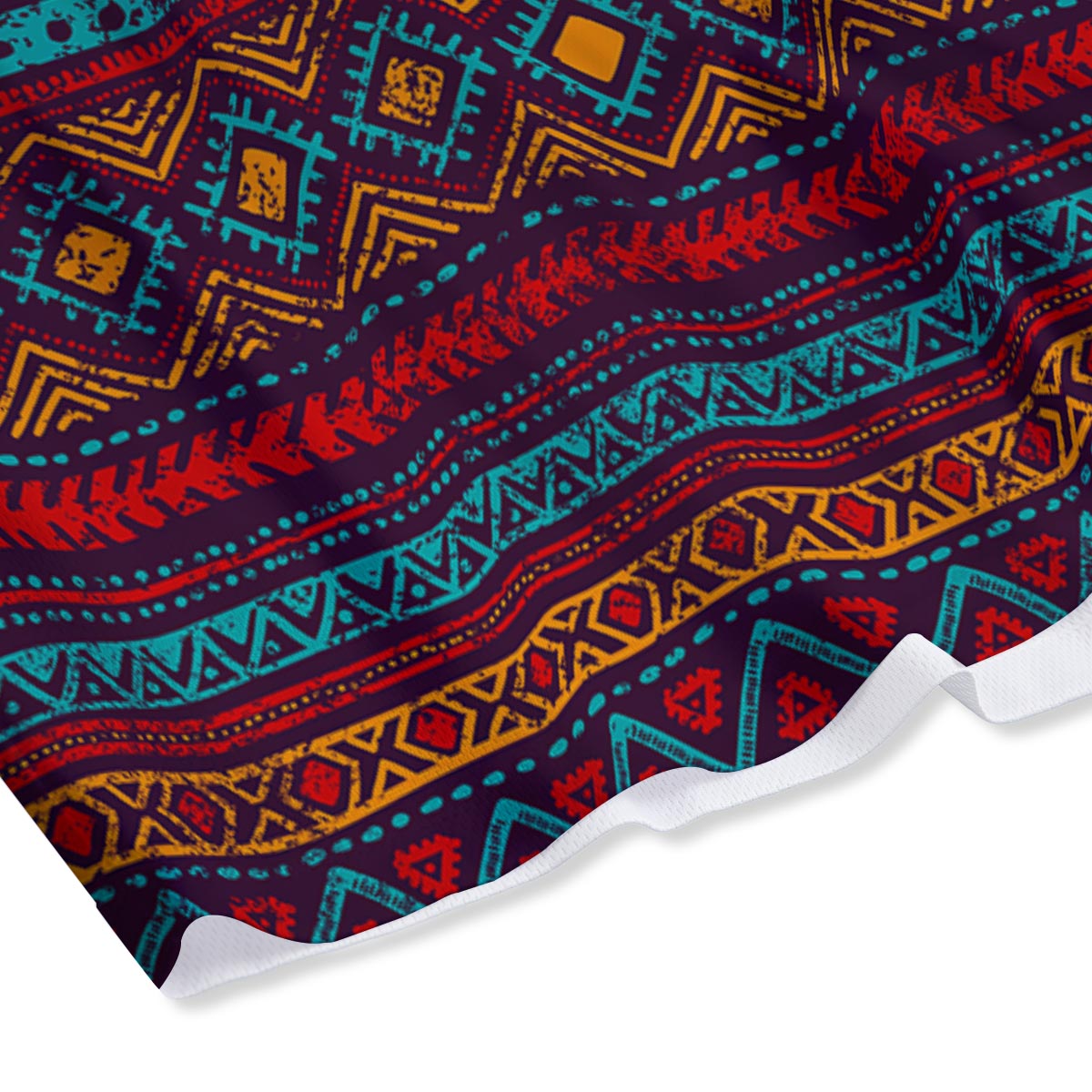 Ethnic Tribal Print Pattern Mesh Shorts