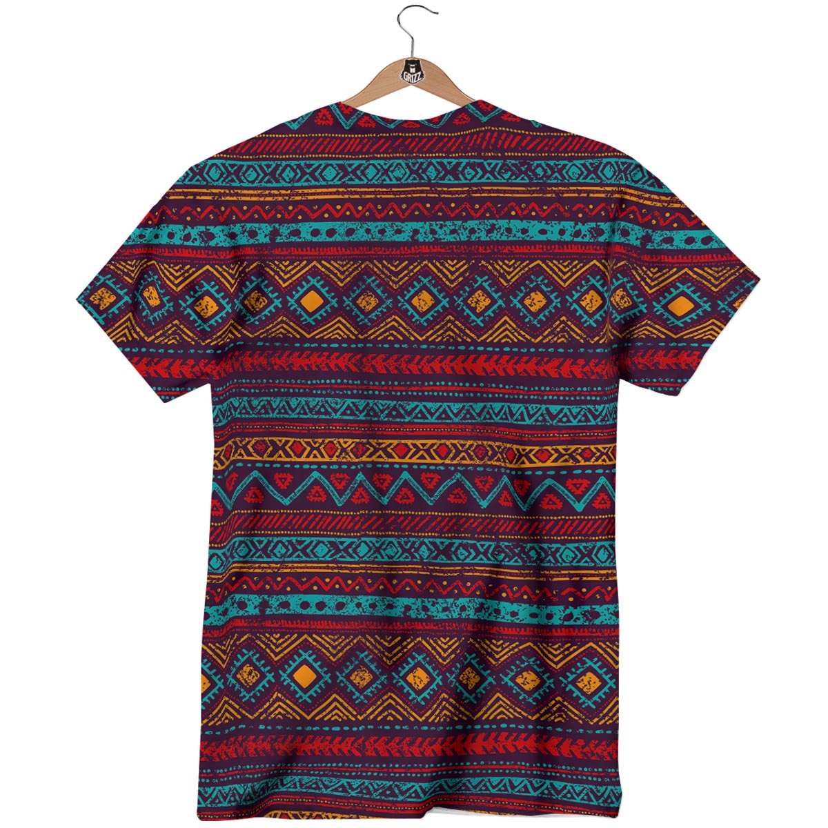 Ethnic Tribal Print Pattern T-Shirt-grizzshop