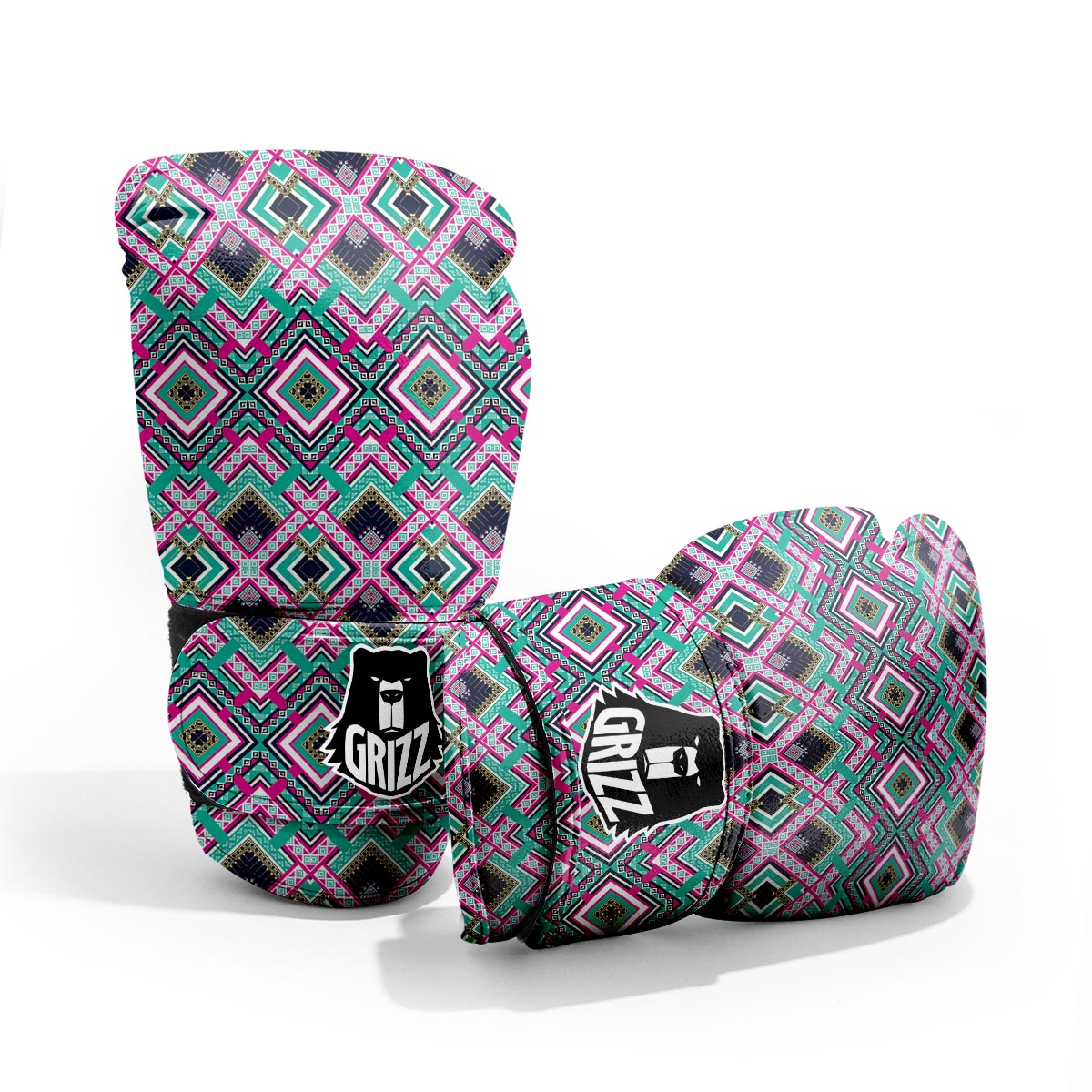 Ethnic Tribal Retro Print Pattern Pro Boxing Glove