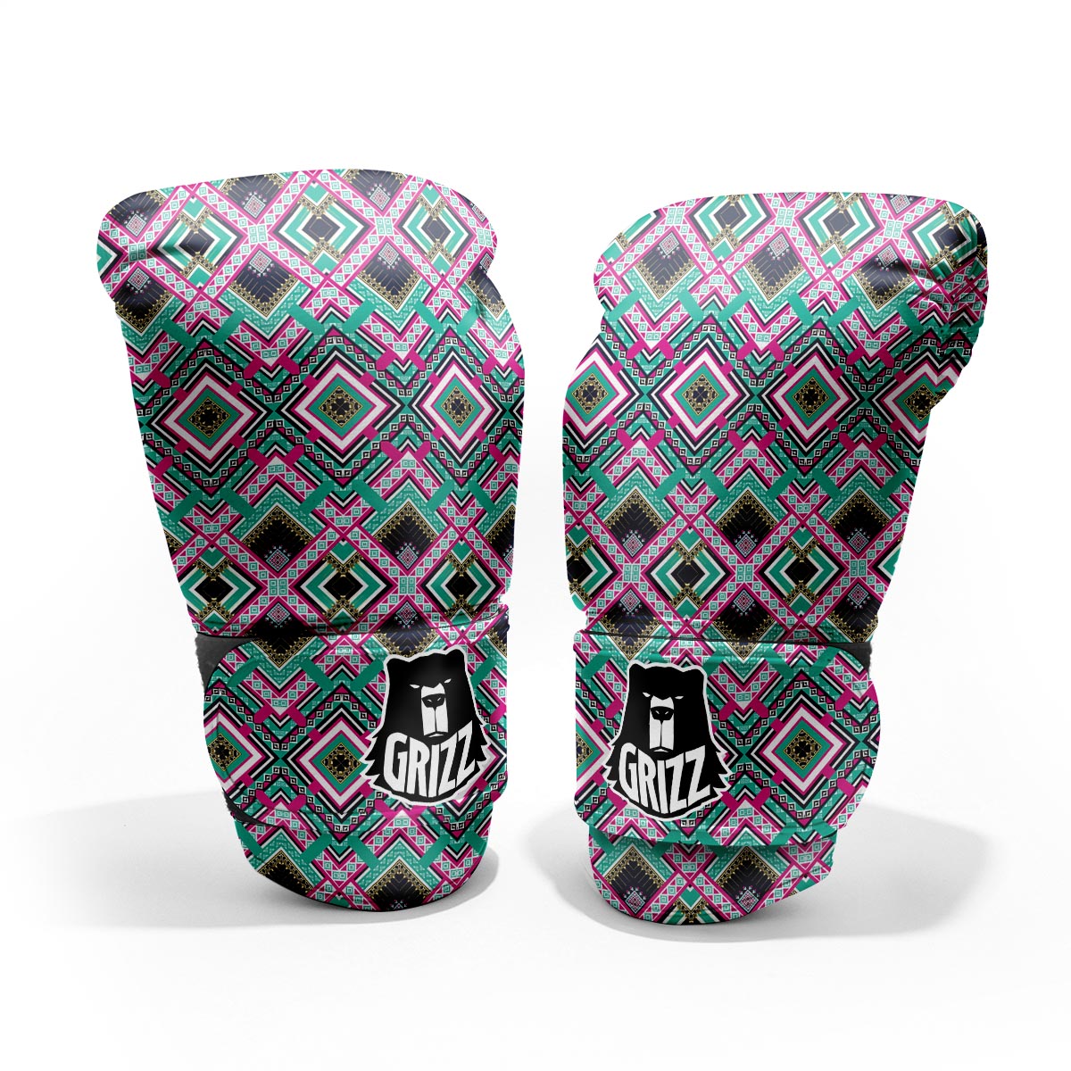 Ethnic Tribal Retro Print Pattern Pro Boxing Glove