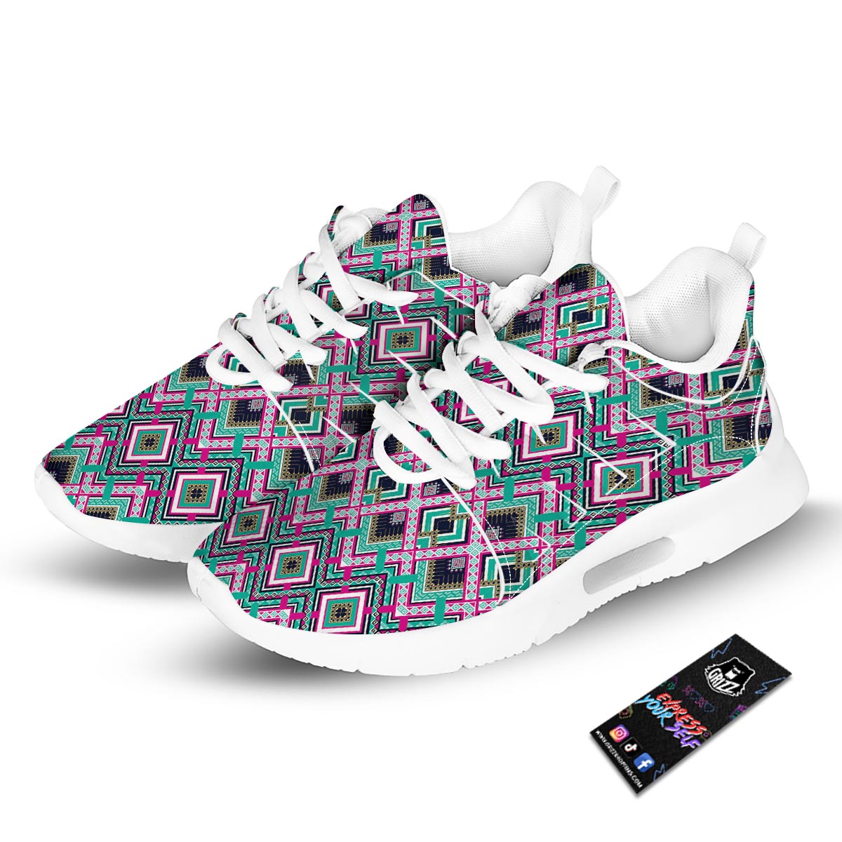 Ethnic Tribal Retro Print Pattern Tennis Shoes-grizzshop