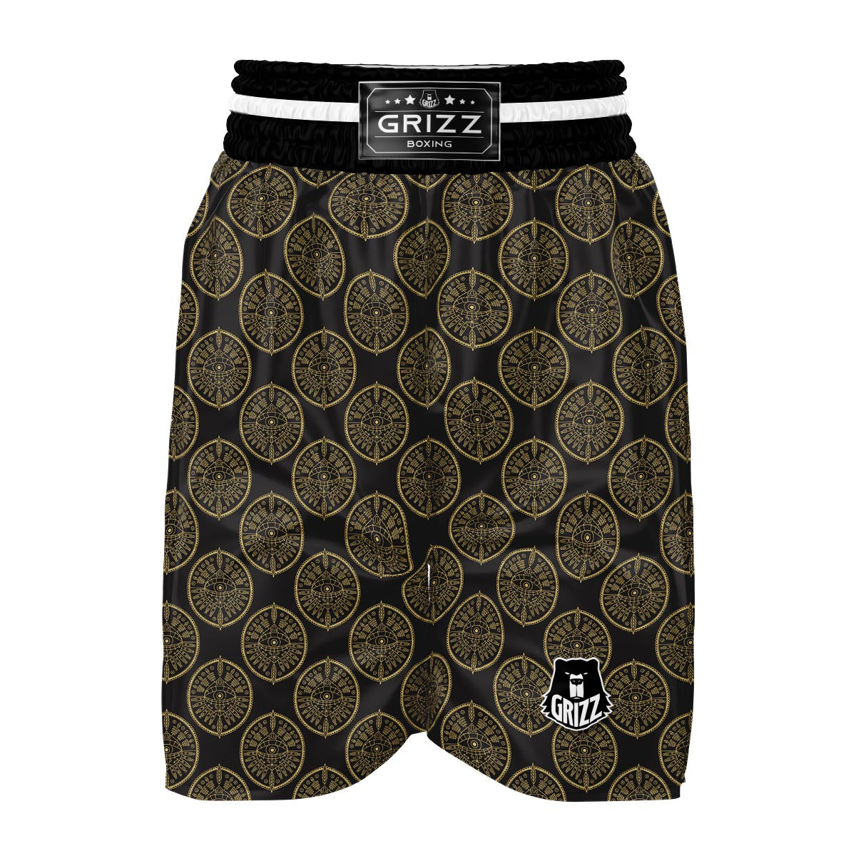 Evil Eye Pattern Print Boxing Shorts-grizzshop