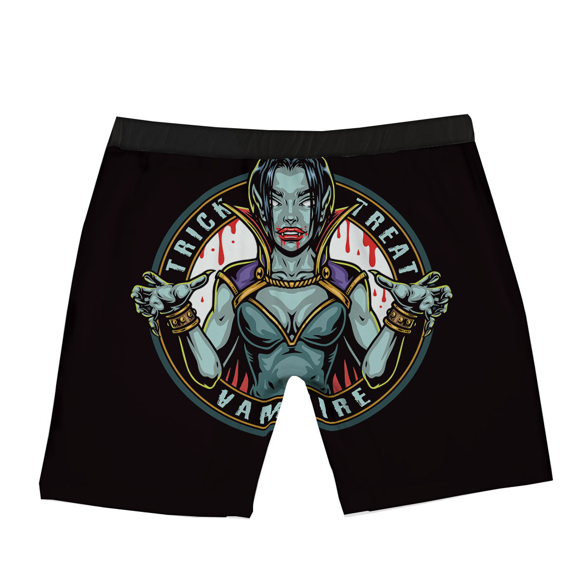 Evil Vampire Halloween Print Boxer Briefs-grizzshop