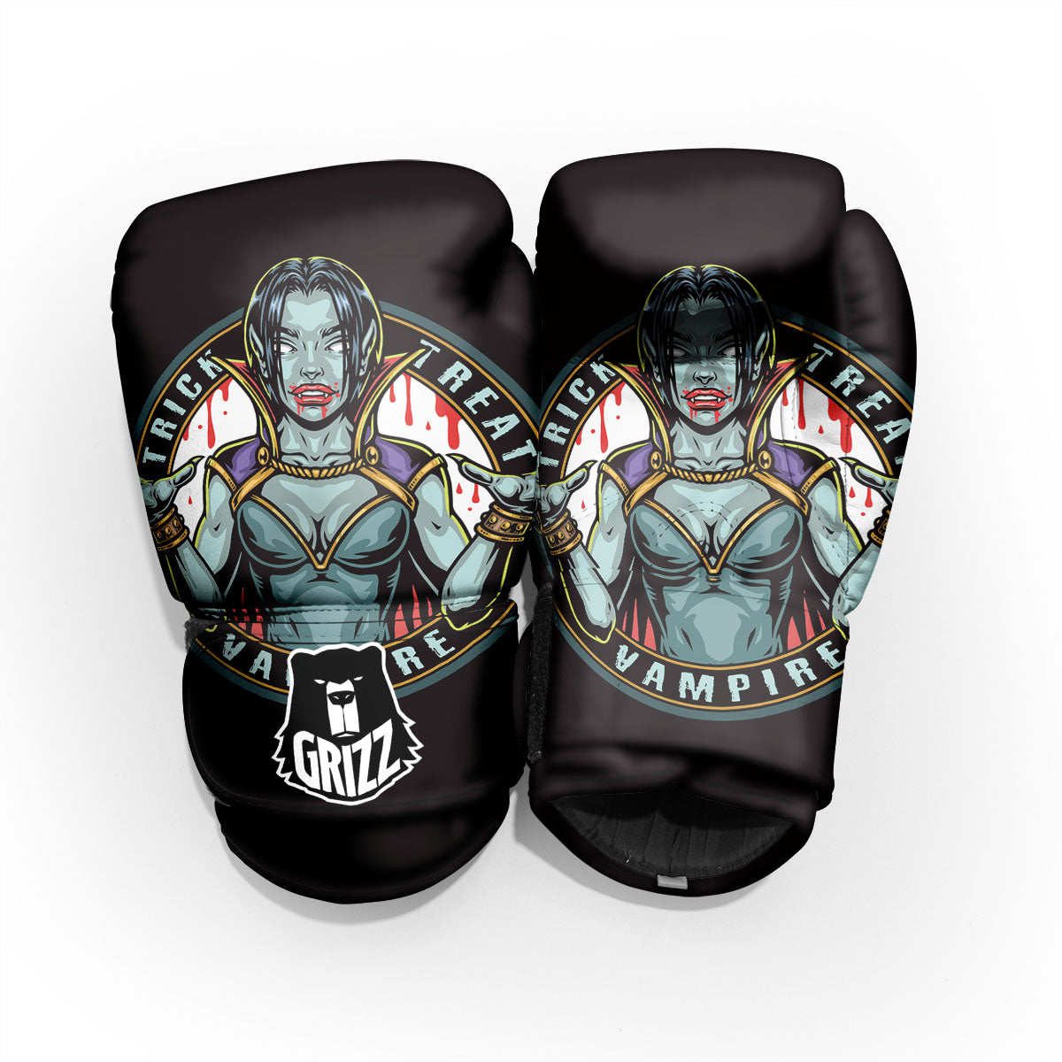 Evil Vampire Halloween Print Pro Boxing Glove