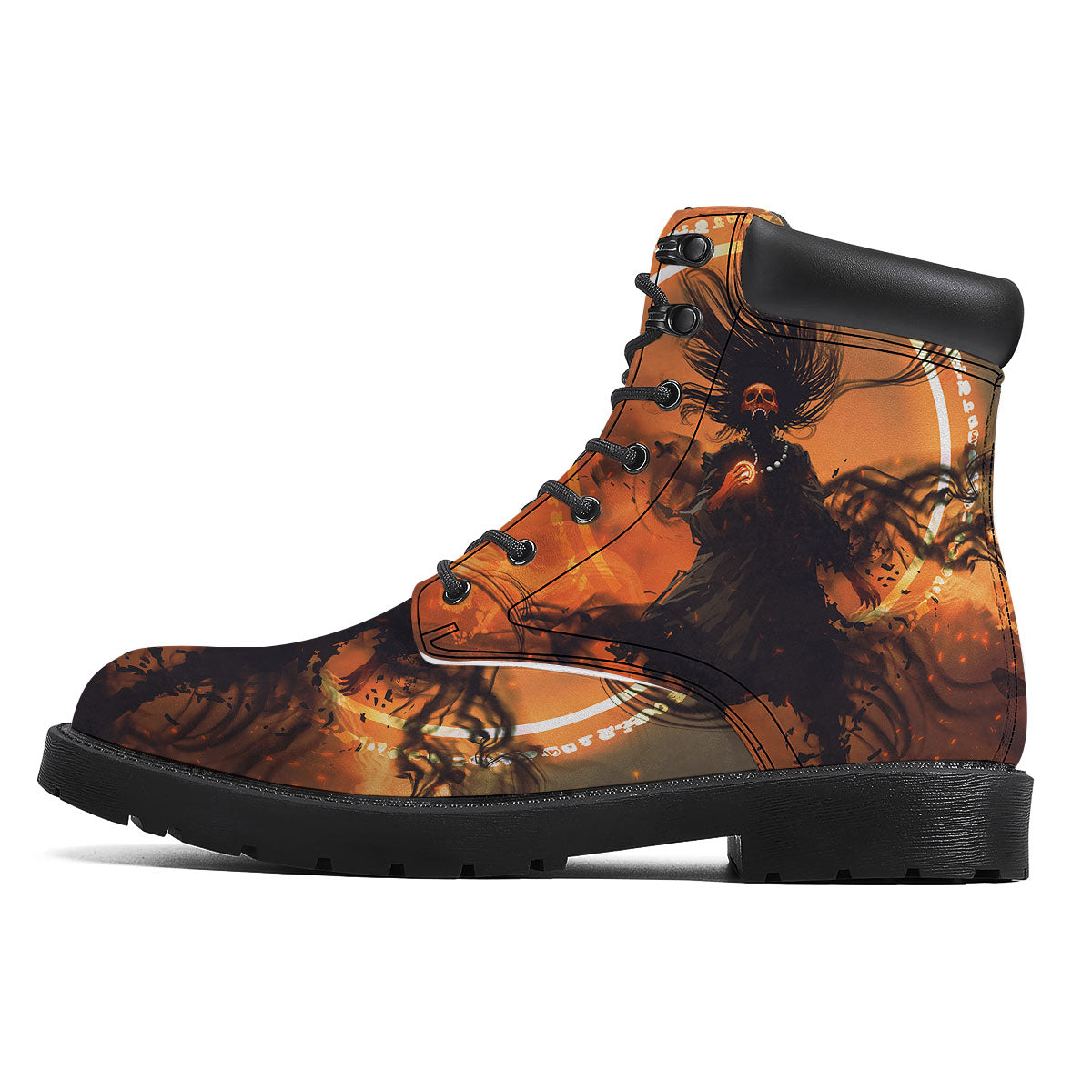 Evil Witch Print Boots-grizzshop