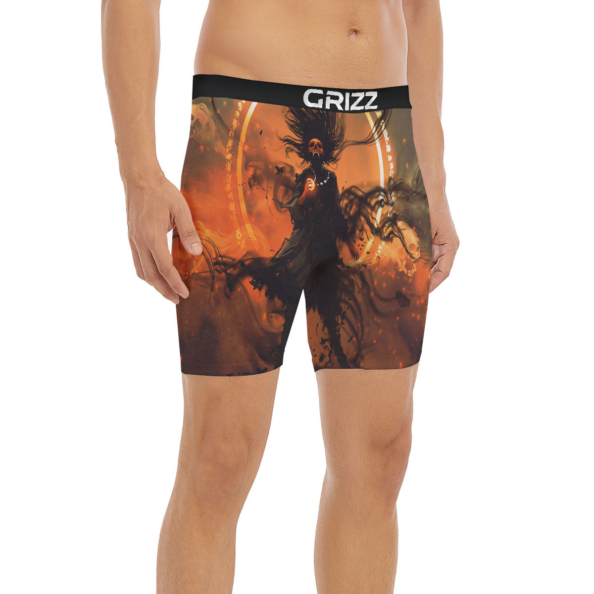 Evil Witch Print Boxer Briefs-grizzshop