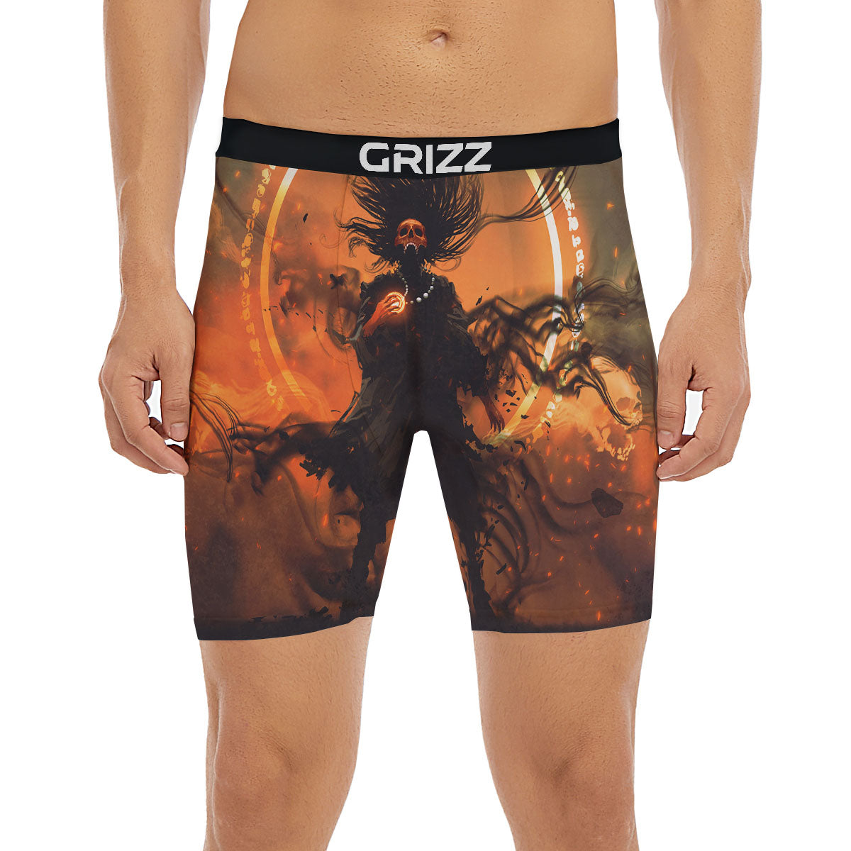 Evil Witch Print Boxer Briefs-grizzshop