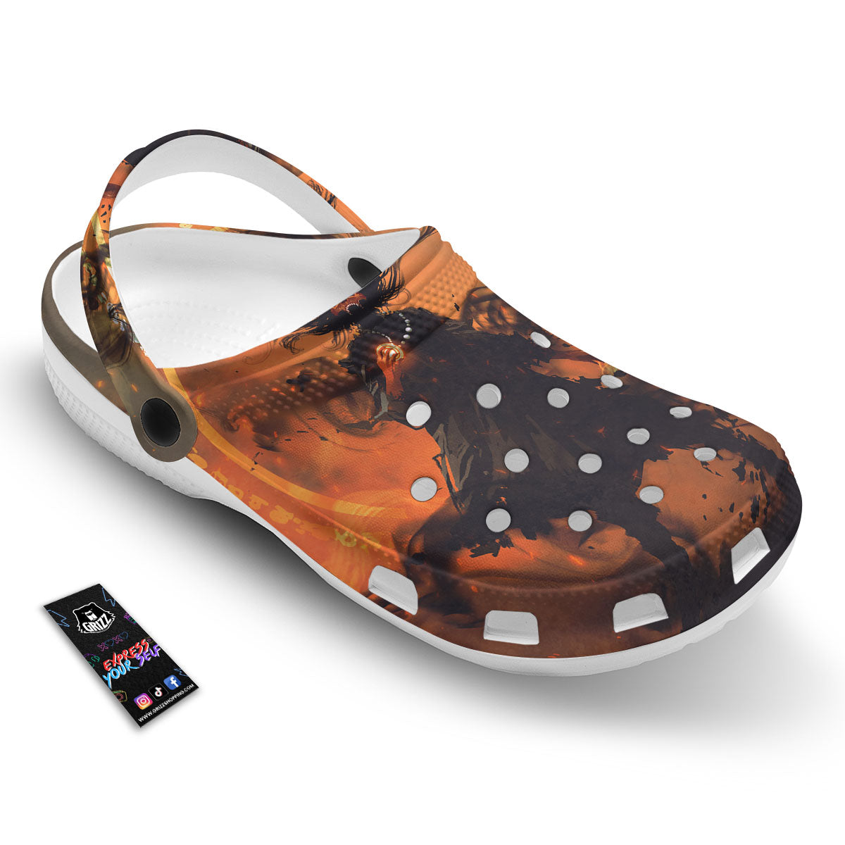 Evil Witch Print Clog-grizzshop