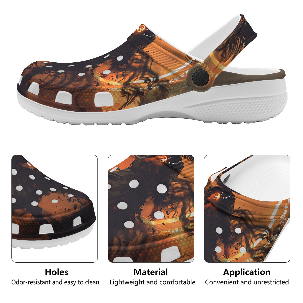 Evil Witch Print Clog-grizzshop