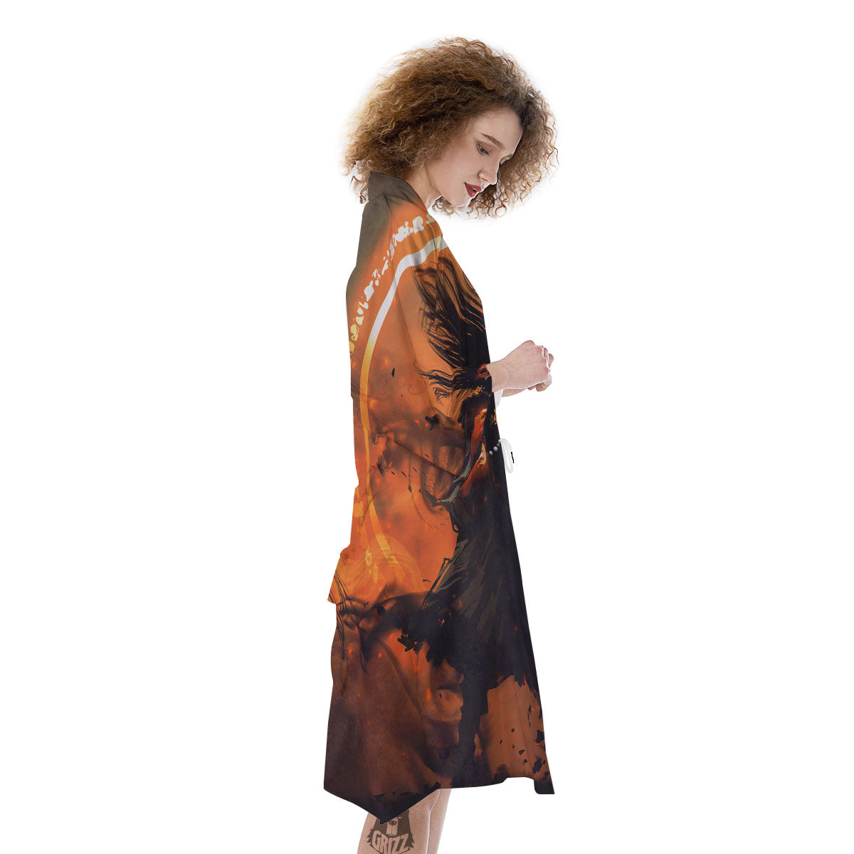 Evil Witch Print Kimono-grizzshop