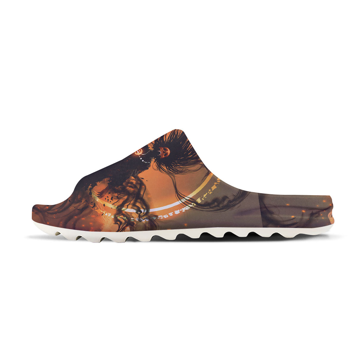 Evil Witch Print Sandals-grizzshop