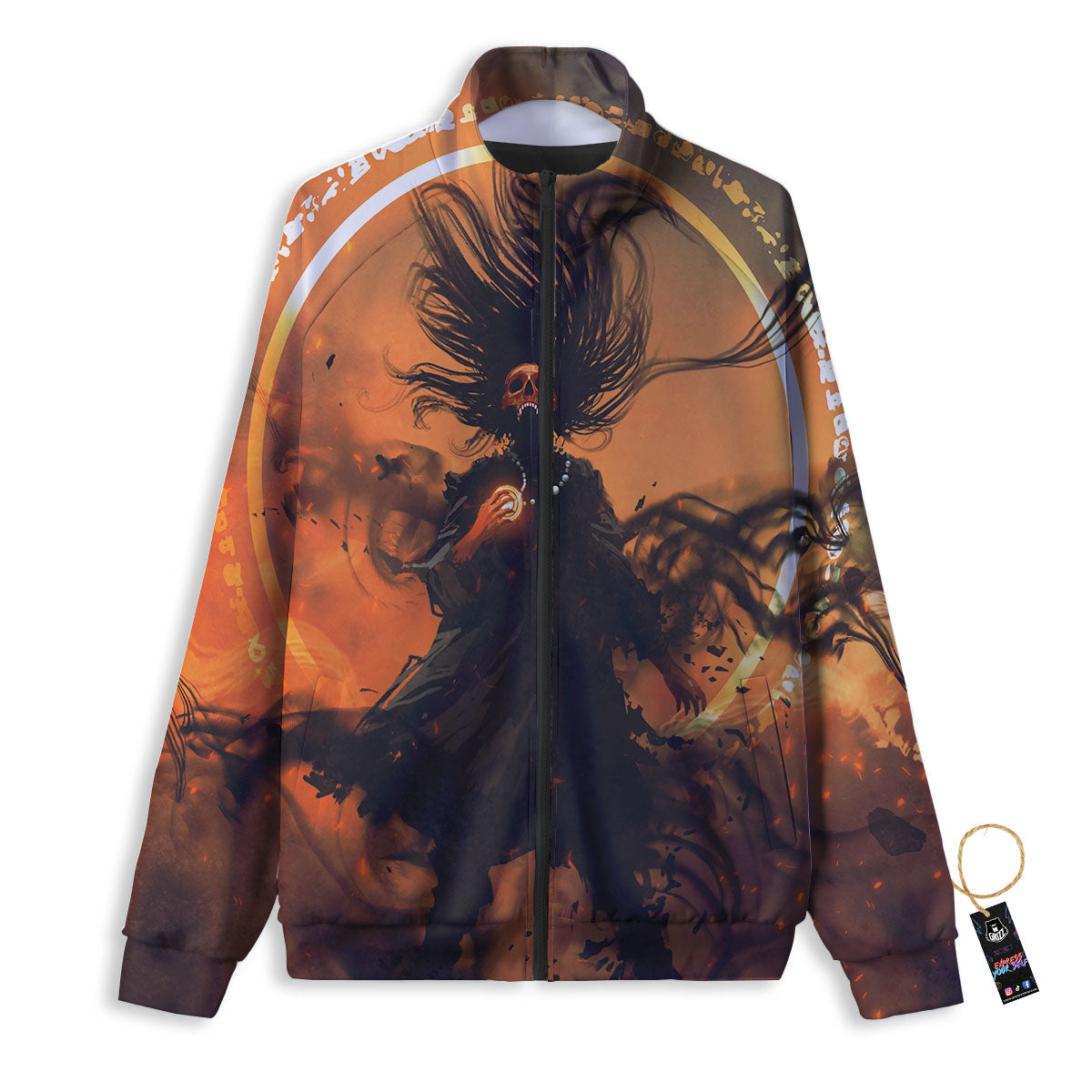 Evil Witch Print Track Jacket-grizzshop