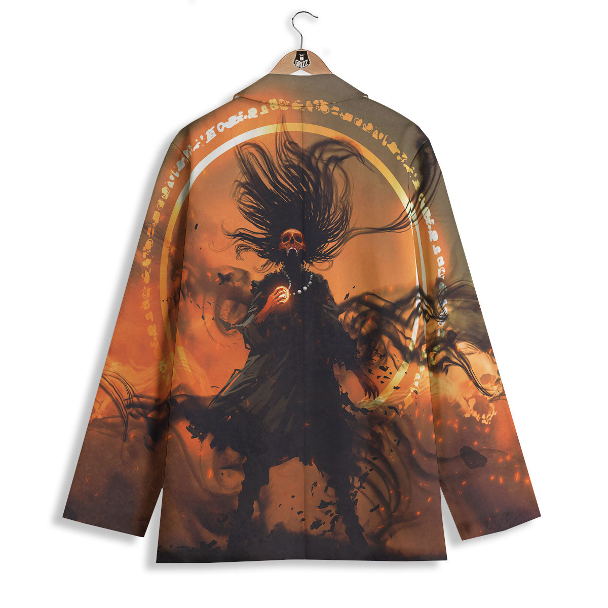 Evil Witch Print Women's Blazer-grizzshop