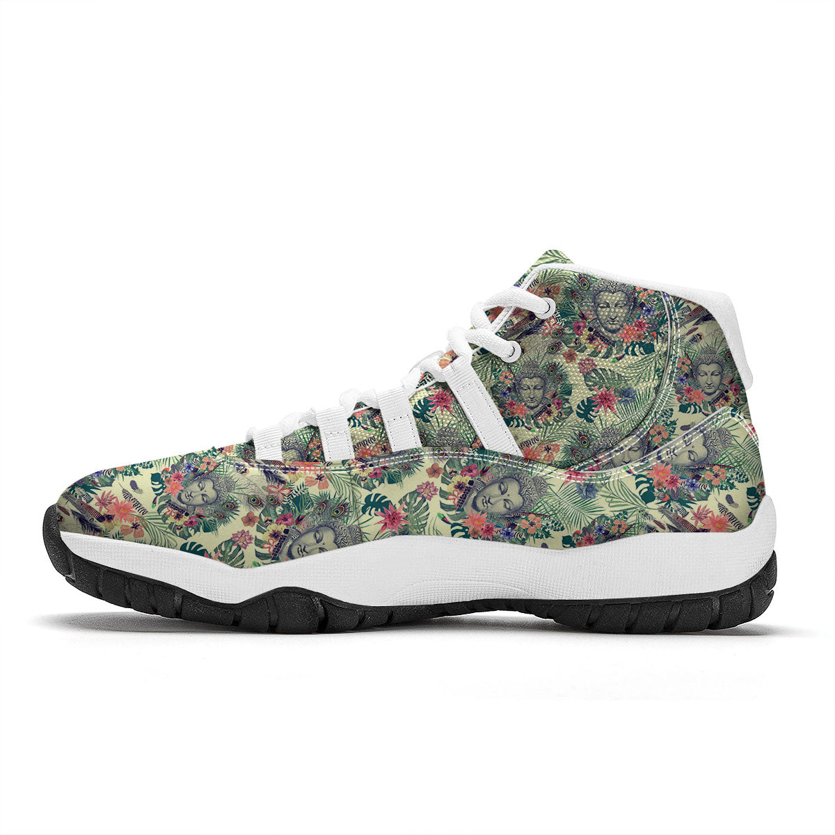 Exotic Buddha White Bball Shoes-grizzshop