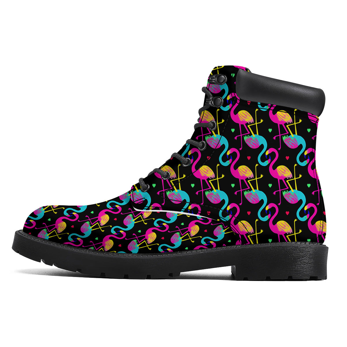 Exotic Hawaiian Flamingo Print Pattern Boots-grizzshop